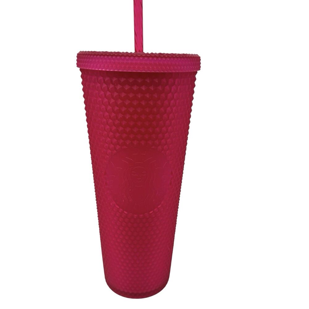 Starbucks Ruby Red Pink Jelly Studded Venti 24 oz Tumbler Mother's Day 2023
